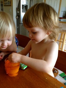 dying Easter eggs with children