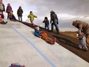 Matthew on the hill slide