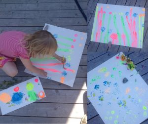 flower printing activity