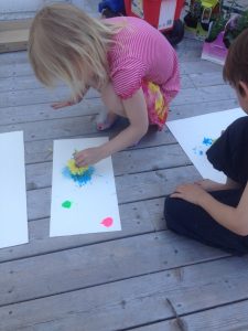 flower printing activity